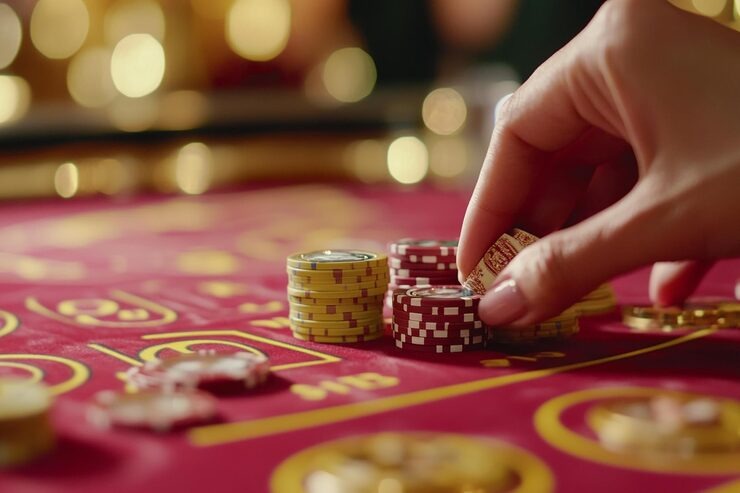 dealer at baccarat table